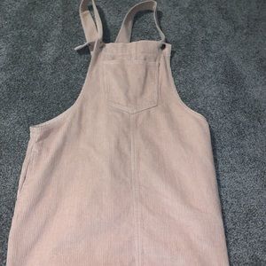 pink f21 overalls